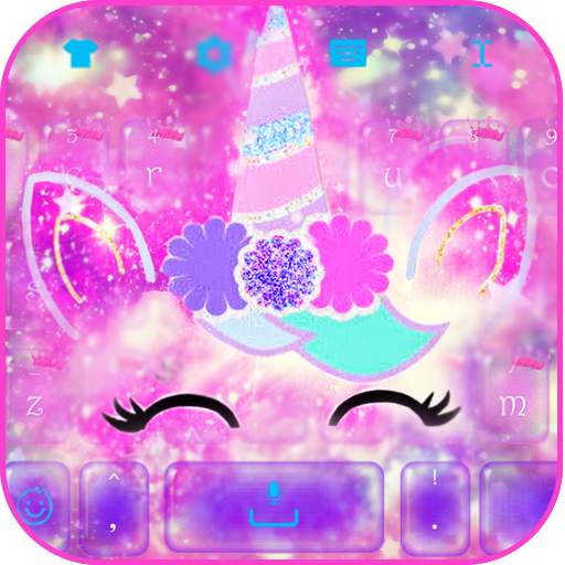 Unicorn Smile keyboard theme 2.06.20