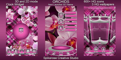 Orchids 3D Next Launcher theme screenshot 2