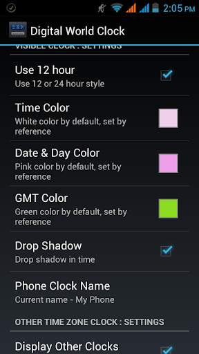 Digital World Clock Widget screenshot 5