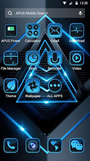 Modern Blue Black Metal Theme screenshot 2