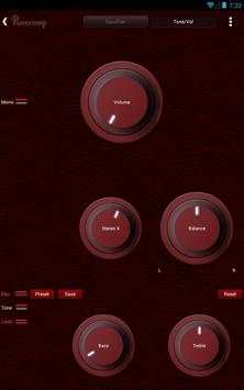 Poweramp Skin Red Dark Leather screenshot 1