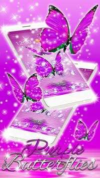 Purple Butterflies Launcher Theme screenshot 1