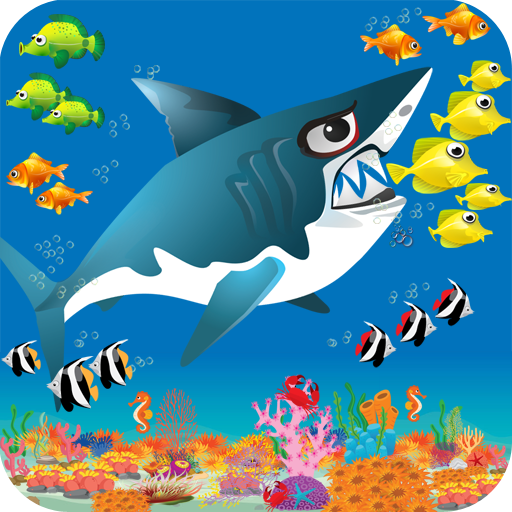 Shark Grow Big fish eat small icon