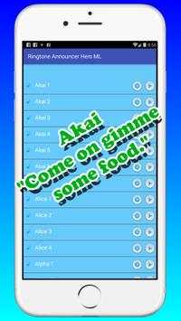 Ringtone Announcer Hero ML screenshot 1