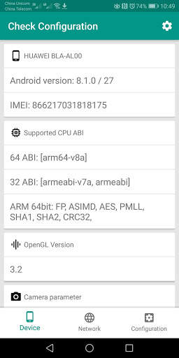 Check Configuration screenshot 1