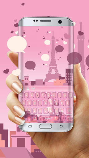 Pink Paris dream keyboard screenshot 1