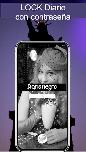Diario negro - Diario secreto con candado screenshot 2