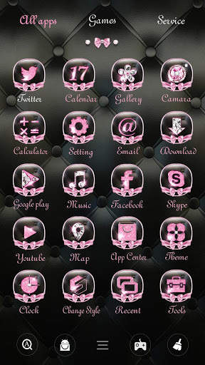 (FREE) Pinky Bowknot GO Launcher Theme screenshot 2