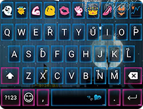 Romantic Night Emoji Keyboard screenshot 6