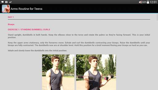 Arms Routine for Teens screenshot 11