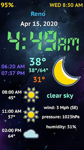 Weather Night Dock v2 Free screenshot 1