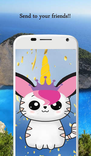 Unicorn stickers for pictures emojis kawaii editor screenshot 3