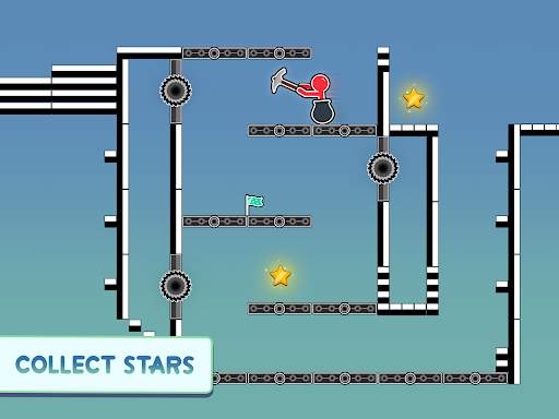 Hammer Climb Stick man Game screenshot 4