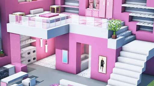 Pink houses for minecraft screenshot 1