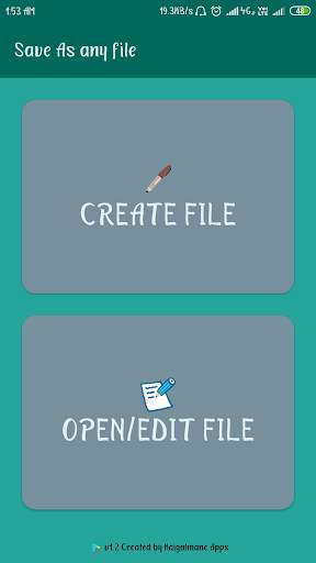 Save As any file - Create, Edit & Save text files screenshot 1