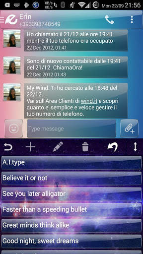 Theme for A.I.type Galaxy א screenshot 5