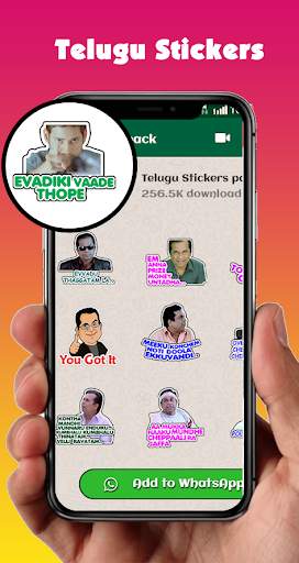 Telugu  Funny Stickers for Wha screenshot 2