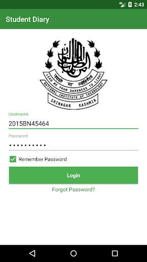 NIT Srinagar Student Diary screenshot 2