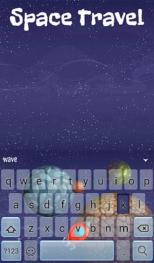 Space Travel Animated Keyboard   Live Wallpaper screenshot 3