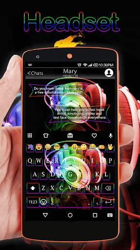 Rapper Neon Emoji Keyboard screenshot 2