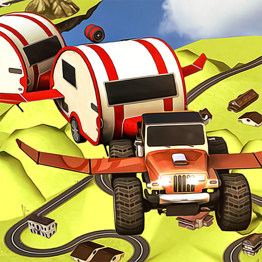 Flying Car Gas Station Parking icon
