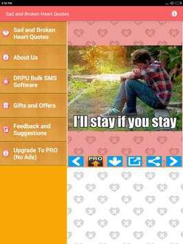 Sad Broken Heart Photos Quotes screenshot 11