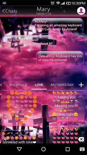 Cross Emoji Keyboard Theme screenshot 6