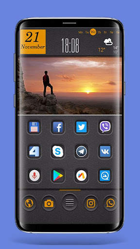 Тема DarkOrange для Total Launcher screenshot 6