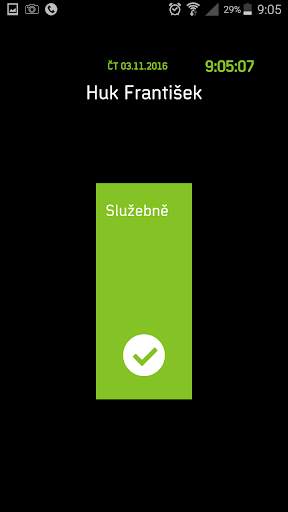 Evidence docházky Aktion screenshot 3