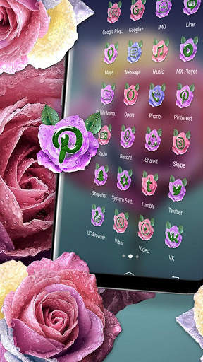 Rose Water Drop Theme Launcher screenshot 3