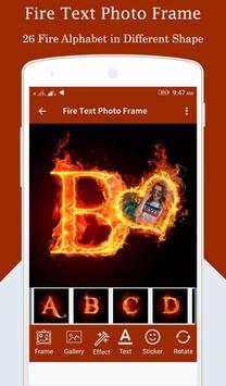 Fire Text Photo Frame screenshot 2