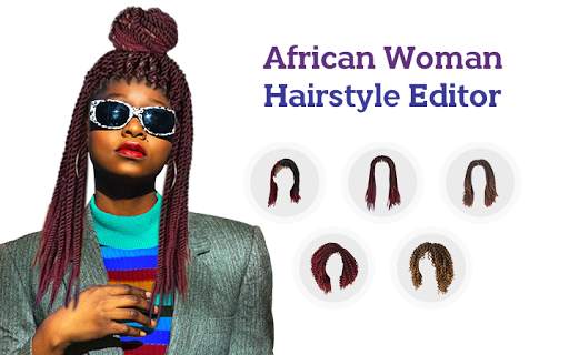 African Woman Hairstyle Editor: Braid, Cornrow screenshot 1