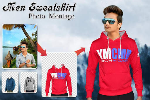 Man Sweatshirt Photo Suit screenshot 1