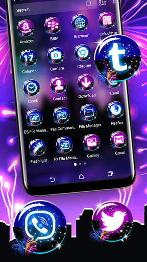 New Year Fireworks Theme screenshot 2