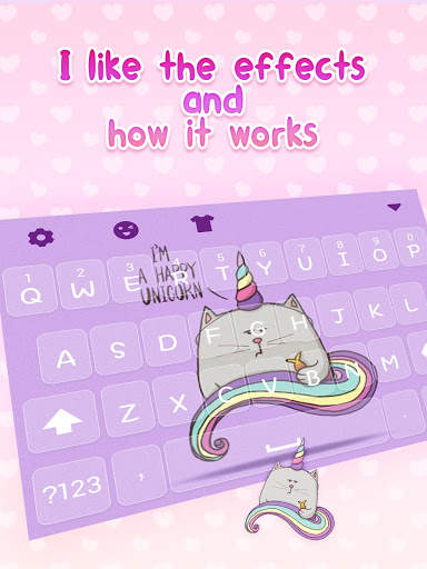 Kitty Unicorn Meme Keyboard Theme for Girls screenshot 3