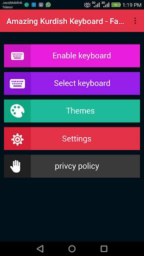 Amazing Kurdish Keyboard - Fast Typing Board screenshot 1