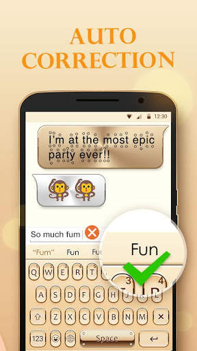 Gold Keyboard Golden Theme screenshot 5