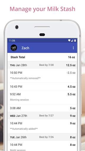 Tinytracks: Milk Stash, Breastfeeding, Sleep, Pics screenshot 3