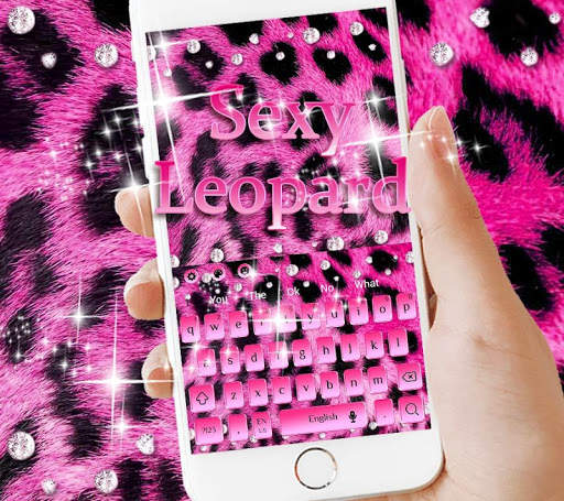 Seksi leopard mencetak keyboard tema screenshot 3