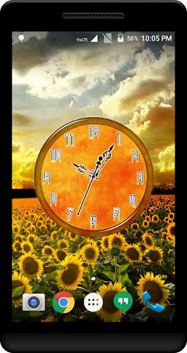 Orange Clock Live Wallpaper screenshot 1