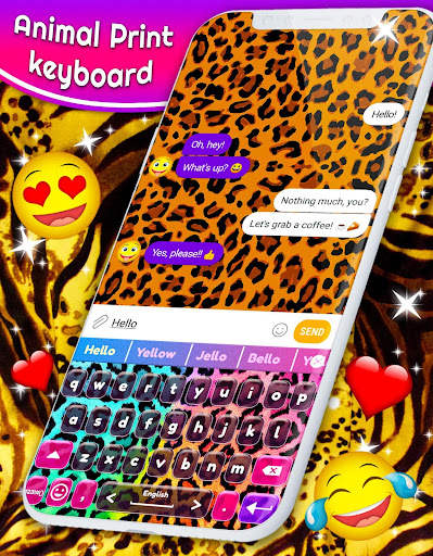 Animal Print Keyboard 🐆 Neon Color Themes screenshot 4