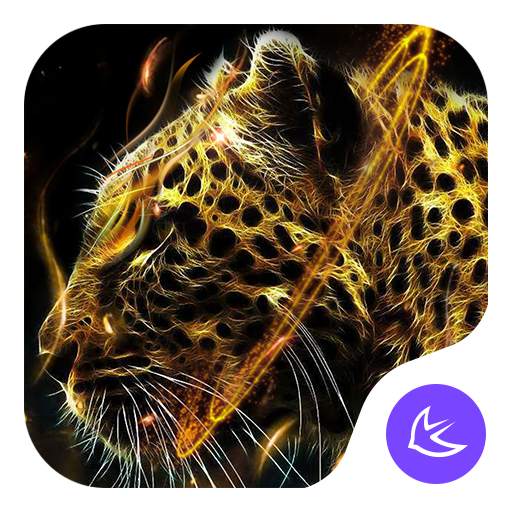 Fire Leopard Wolf--APUS Launcher fashion theme 67.0.1001