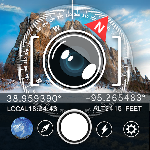 GPS Camera with latitude and longitude أيقونة