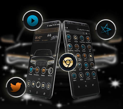 Black Car Launcher Theme screenshot 4