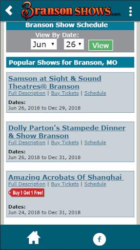 Branson Shows screenshot 2