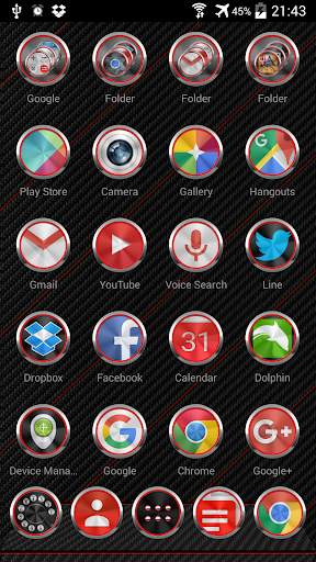 Next Launcher 3D Theme Carbon screenshot 2