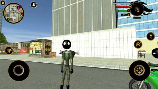 Jetpack army Stickman Rope Hero Sim screenshot 1