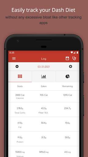 My Dash Diet: Food Tracker and Low Sodium Recipes скриншот 1
