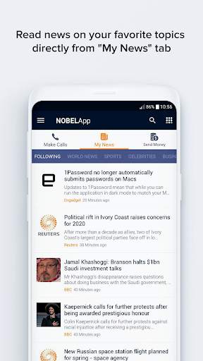 NobelApp Money Transfers + Calls स्क्रीनशॉट 5