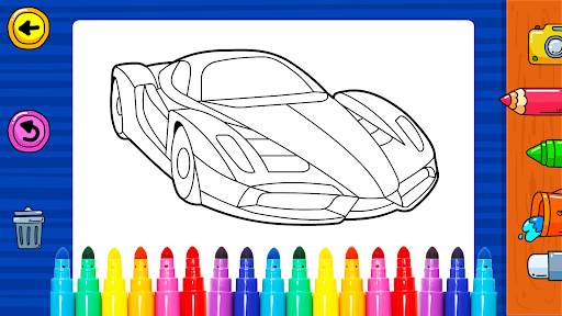 Learn Coloring & Drawing Car Games for Kids screenshot 3